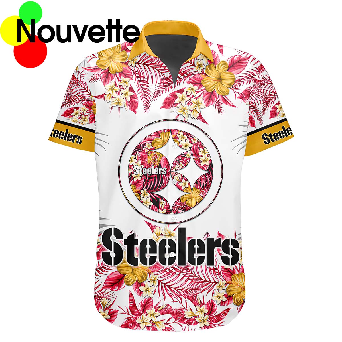 Pittsburgh Steelers Tropical Floral Hawaiian Shirt