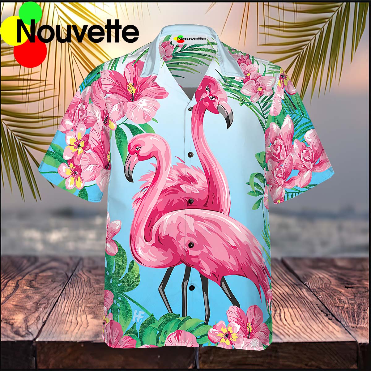 Flamingo Tropical Flower Hawaiian Shirt