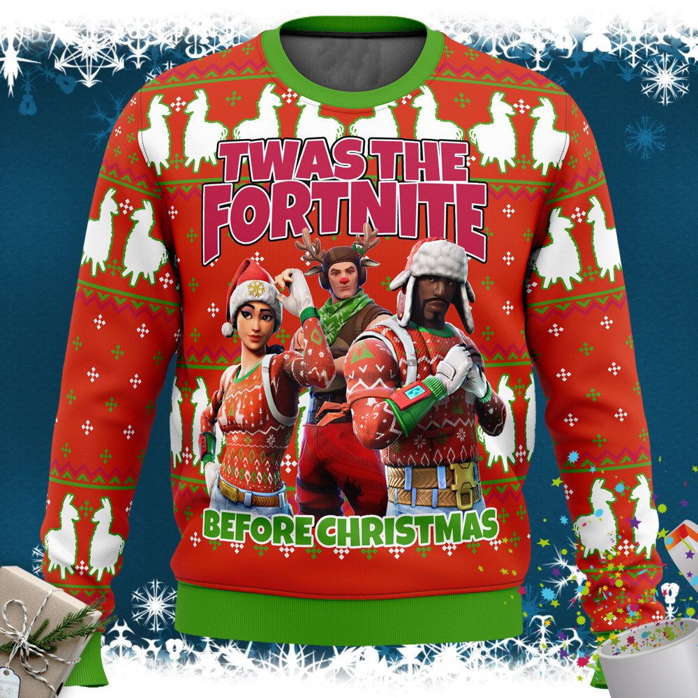 Twas The Fortnite Before Christmas Sweater Twas The Fortnite Before Christmas Sweater