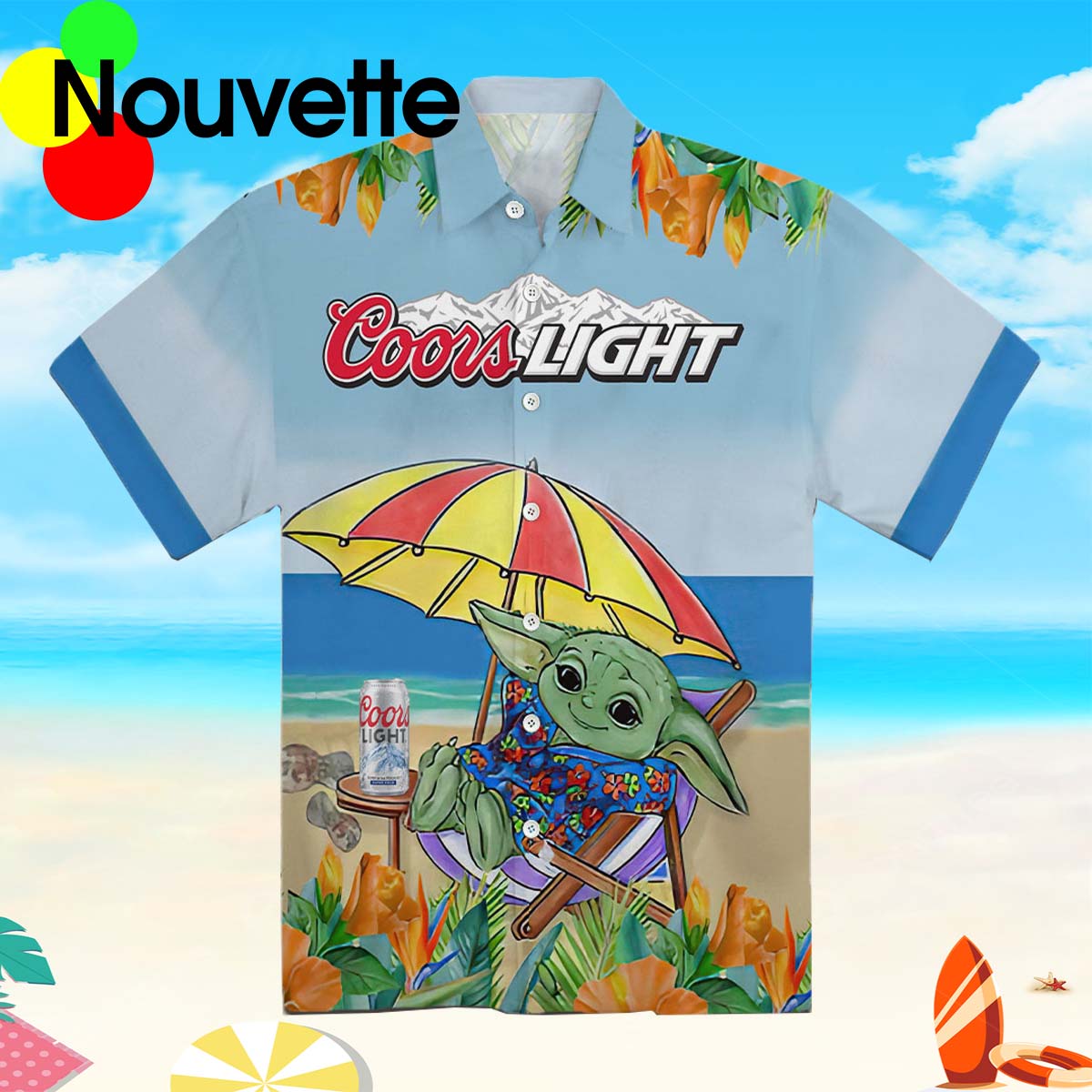 Yoda Coors Light Hawaiian Shirt Yoda Coors Light Hawaiian Shirt