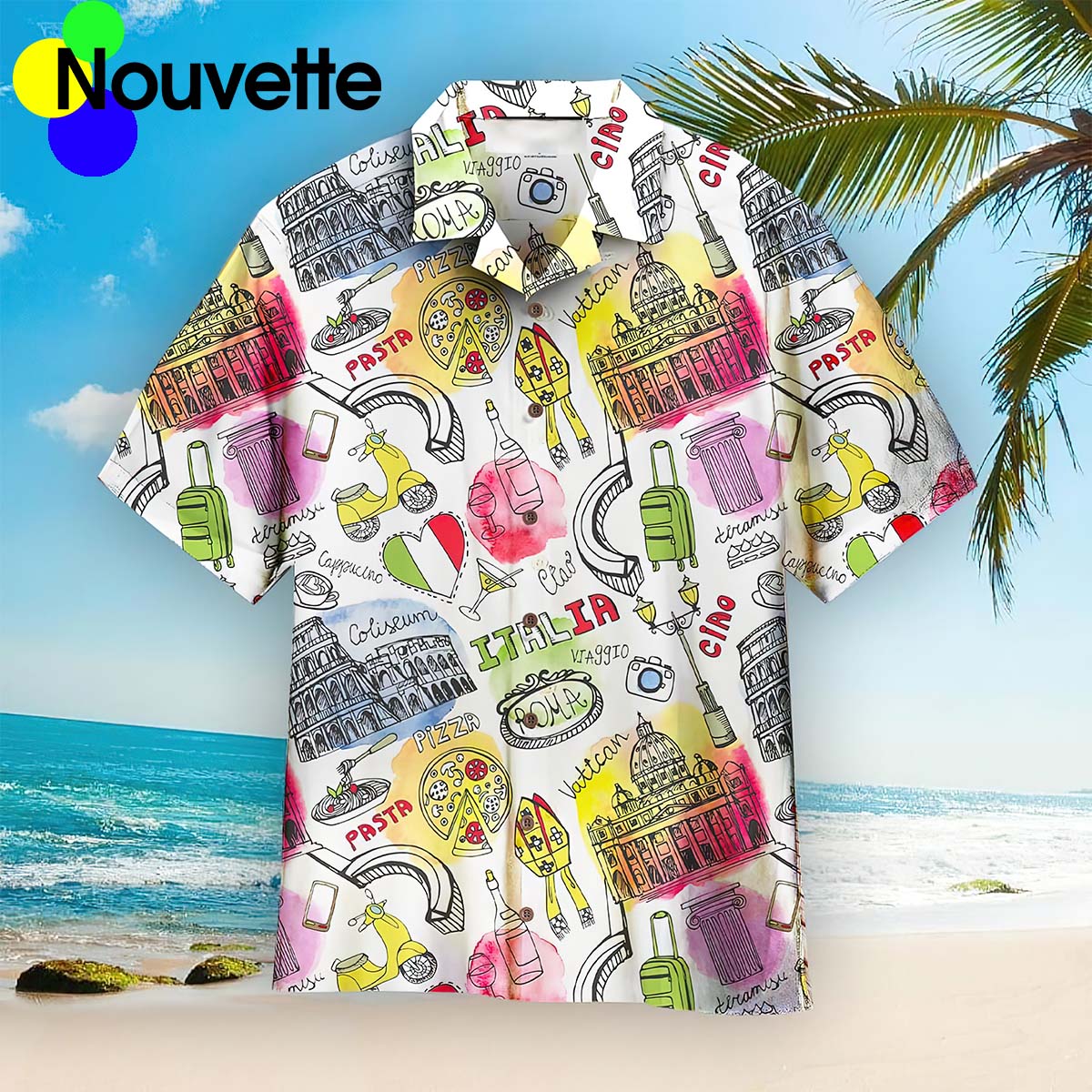Italy Colorful Aloha Hawaiian Shirt