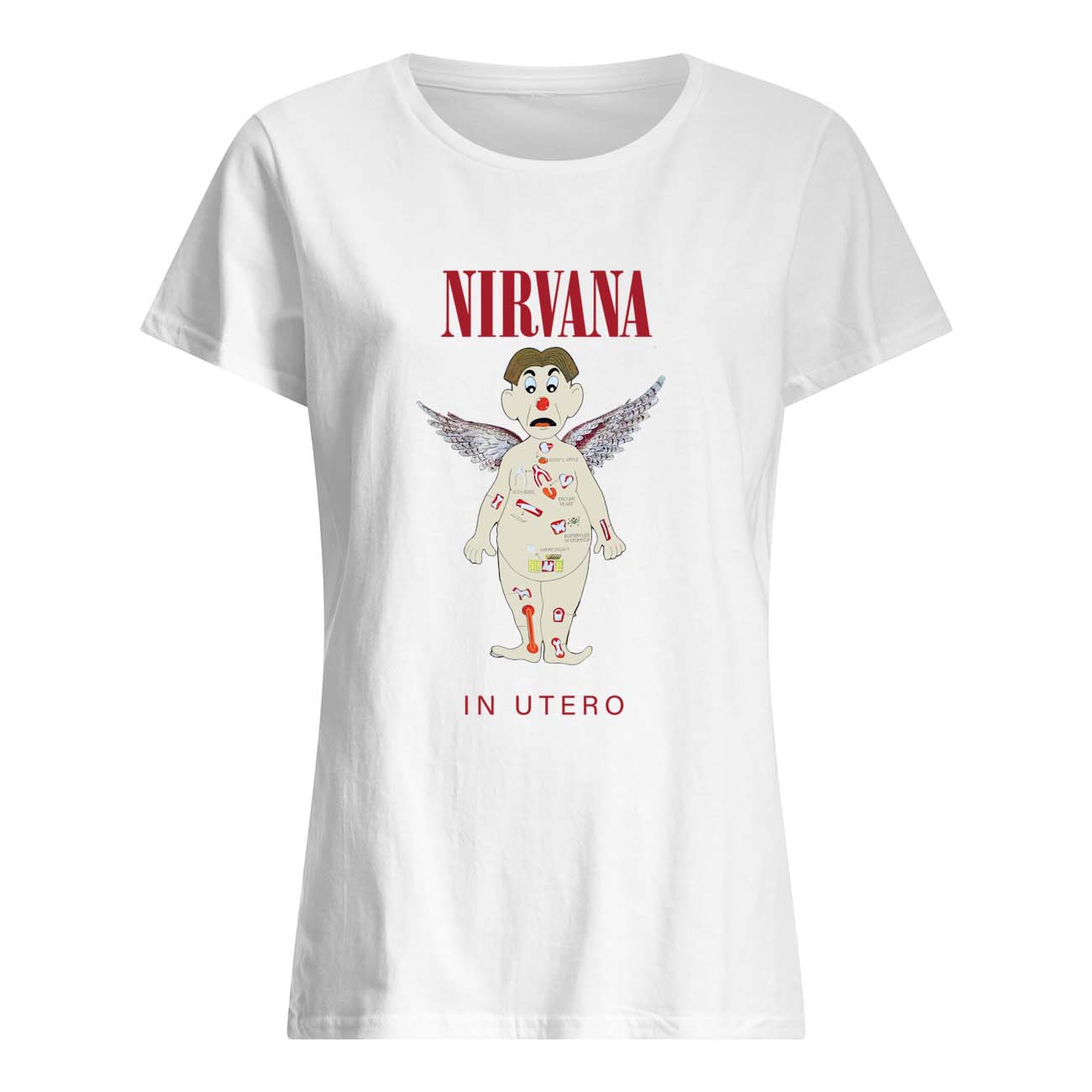 N*Rvana In Utero Cartoon Shirt N*Rvana In Utero Cartoon Shirt