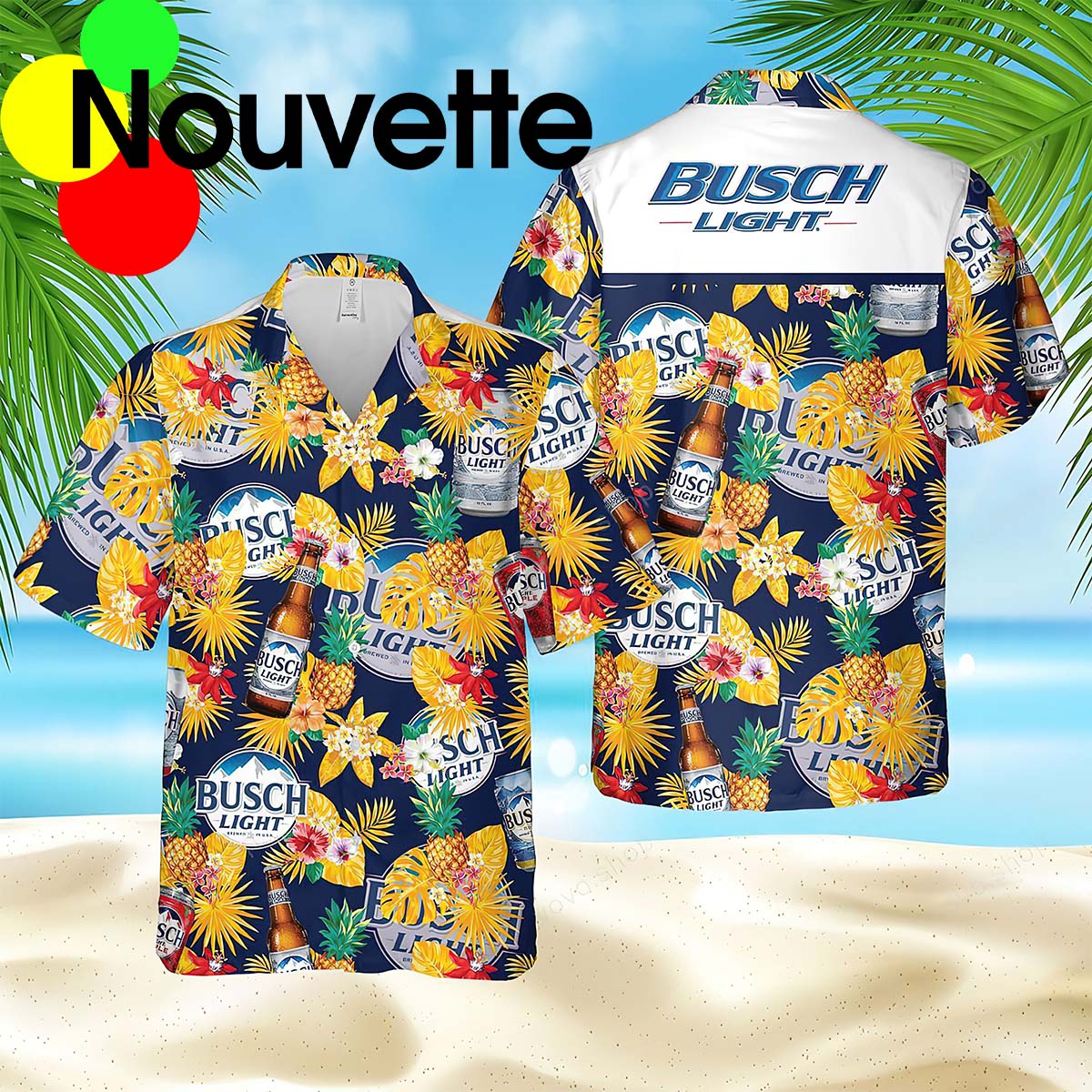 Busch Light Pineapple Hawaiian Shirt
