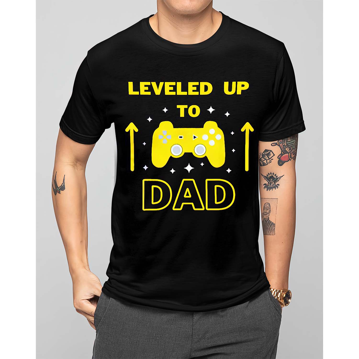 Leveled Up To Dad Gamer Shirt Leveled Up To Dad Gamer Shirt