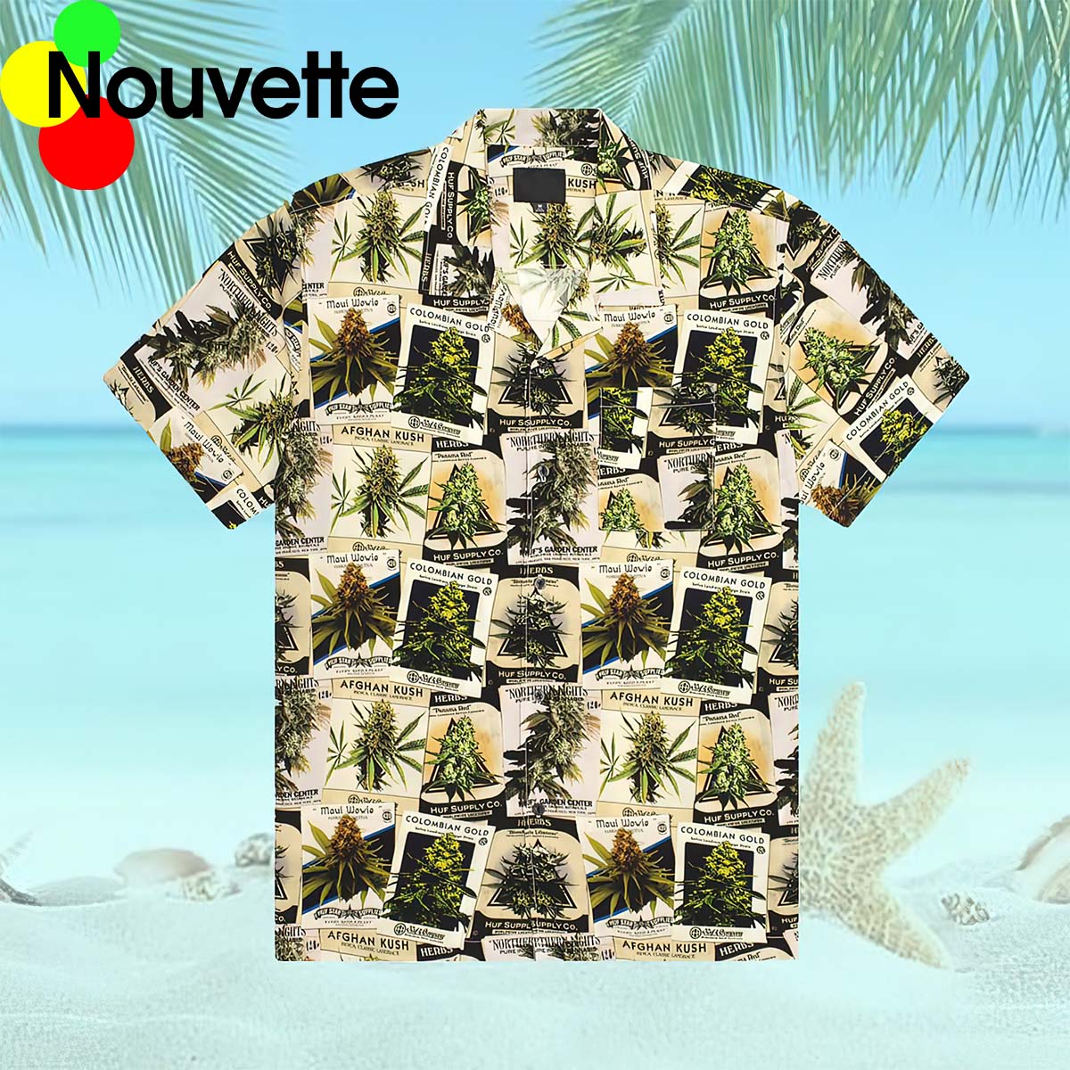 Afghan Kush Colombian Gold Hawaiian Shirt