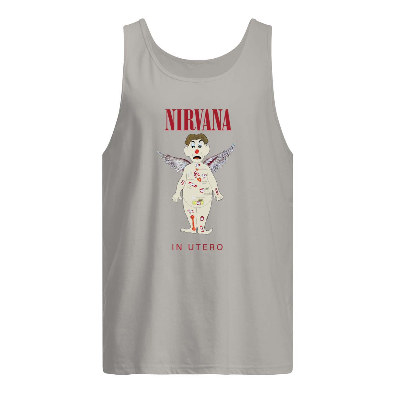 N*Rvana In Utero Cartoon Shirt N*Rvana In Utero Cartoon Shirt