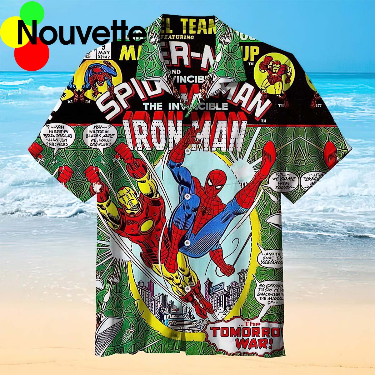 Iron Man Spider-Man Hawaiian Shirt Iron Man Spider-Man Hawaiian Shirt