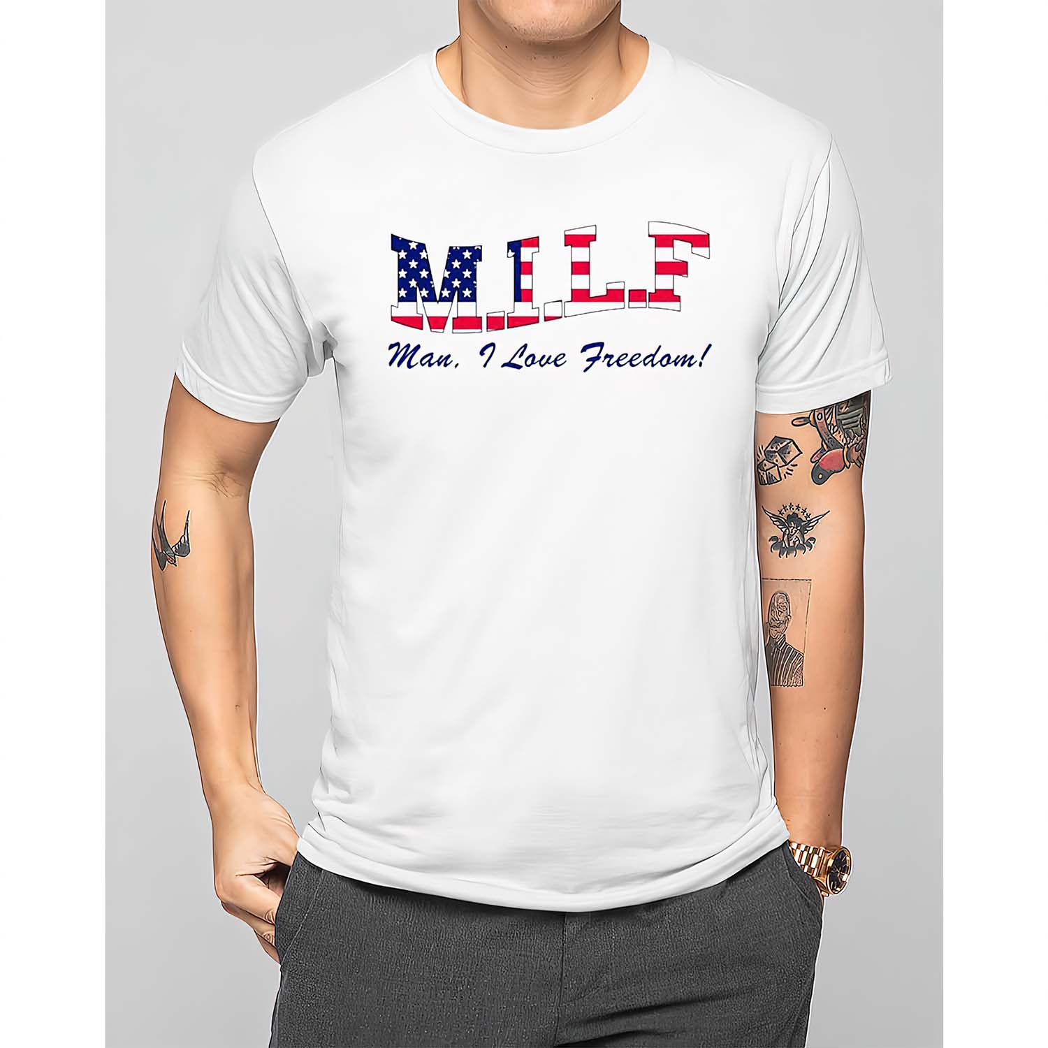 Milf Man I Love Freedom Shirt Milf Man I Love Freedom Shirt