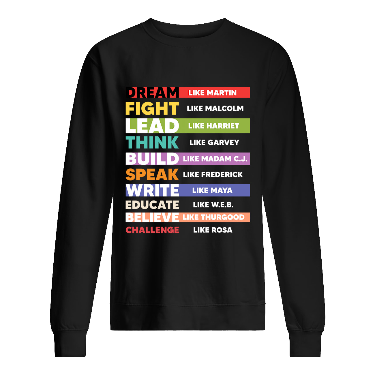 Dream Fight Lead Think Build Speak Write Educate Shirt Dream Fight Lead Think Build Speak Write Educate Shirt