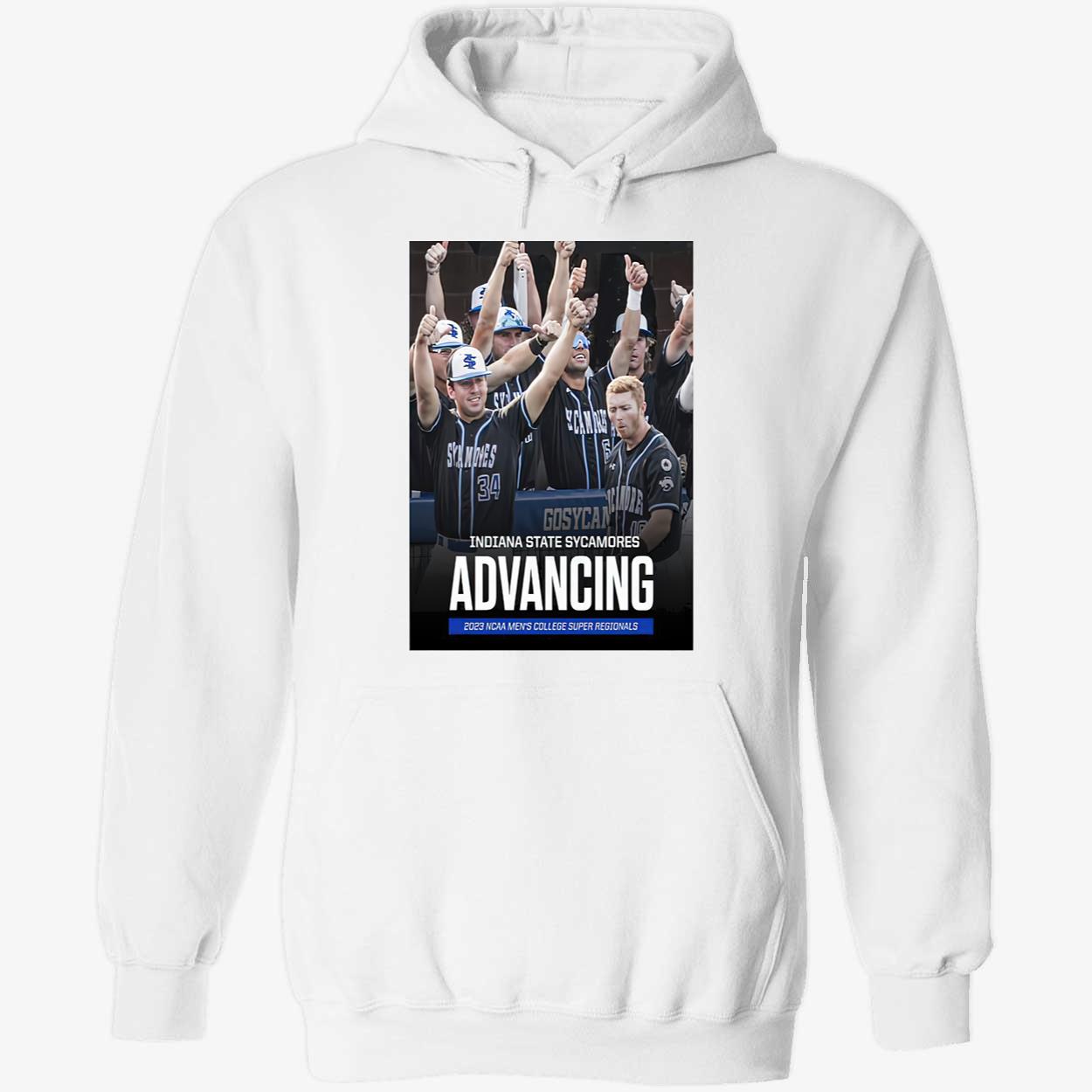 Indiana State Sycamores Advancing 2023 Ncaa Men’S College Super Regionals Shirt Indiana State Sycamores Advancing 2023 Ncaa Men’S College Super Regionals Shirt