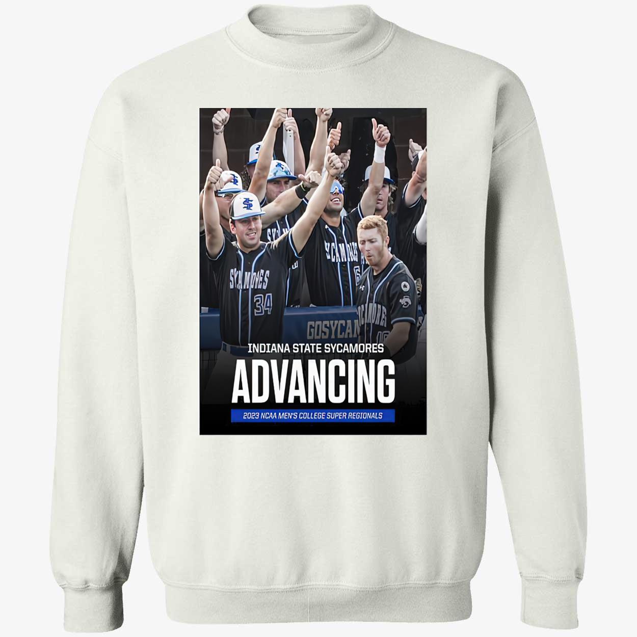 Indiana State Sycamores Advancing 2023 Ncaa Men’S College Super Regionals Shirt Indiana State Sycamores Advancing 2023 Ncaa Men’S College Super Regionals Shirt