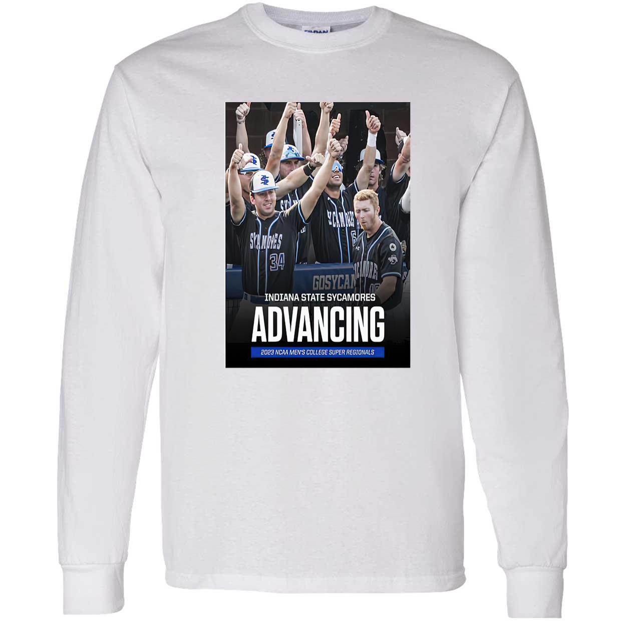 Indiana State Sycamores Advancing 2023 Ncaa Men’S College Super Regionals Shirt Indiana State Sycamores Advancing 2023 Ncaa Men’S College Super Regionals Shirt