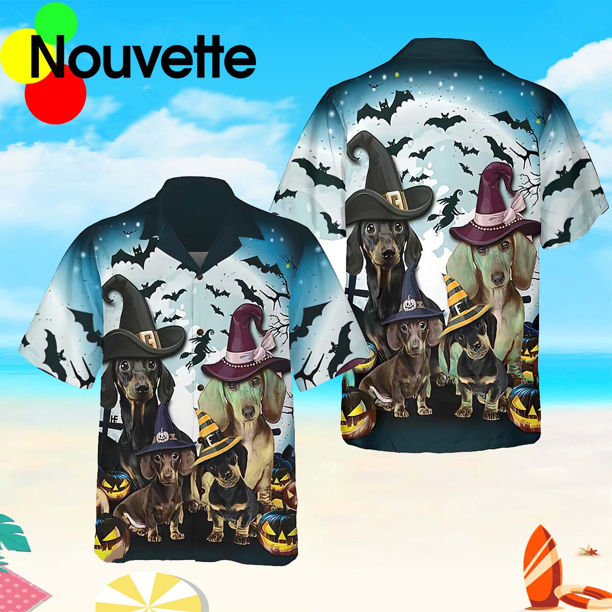 Dachshund Witches Halloween Hawaiian Shirt Dachshund Witches Halloween Hawaiian Shirt