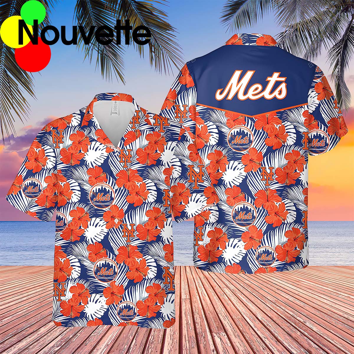 New York Mets Summer Beach Hawaiian Shirt New York Mets Summer Beach Hawaiian Shirt