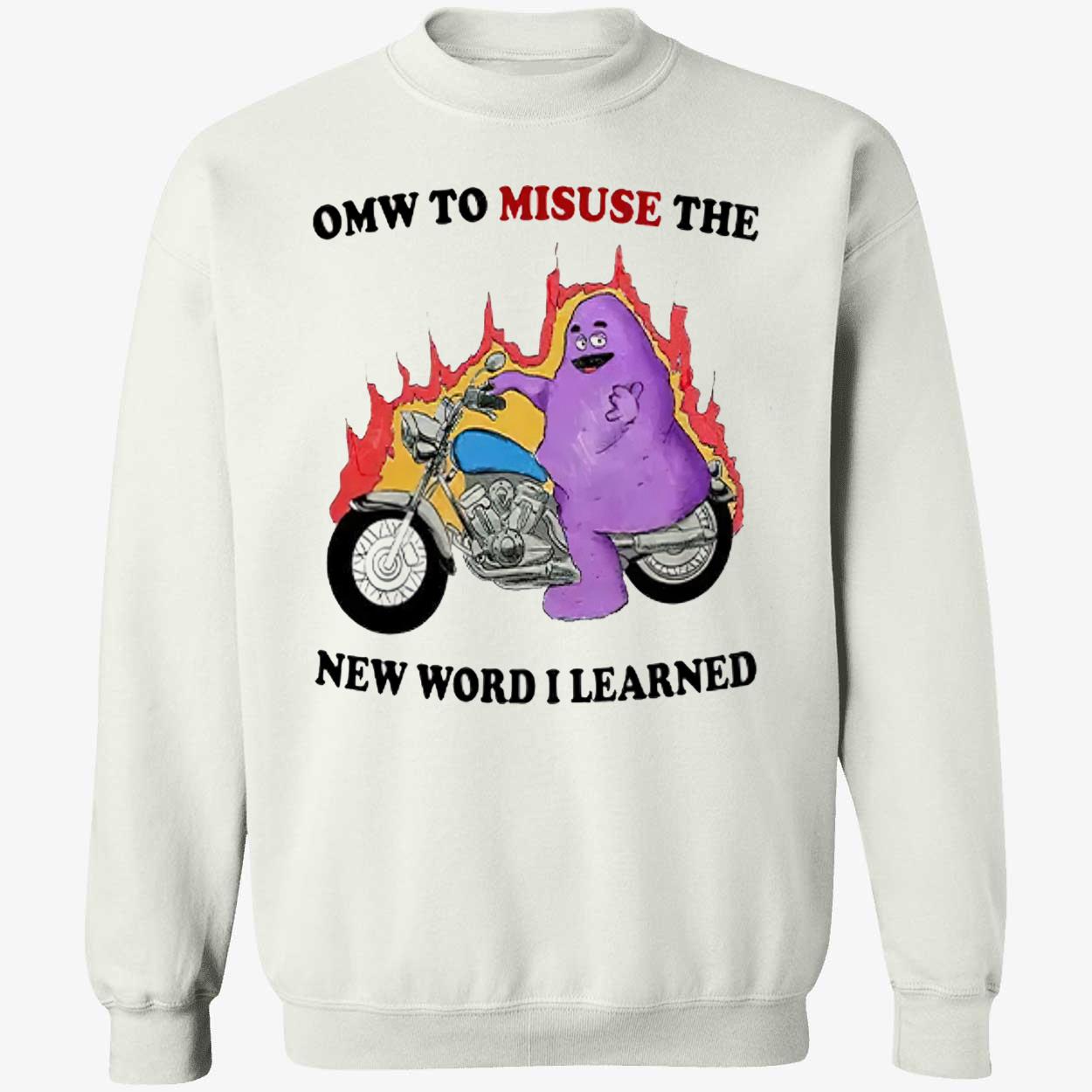 Grimace Omw To Misuse The New Word I Learned Shirt Grimace Omw To Misuse The New Word I Learned Shirt