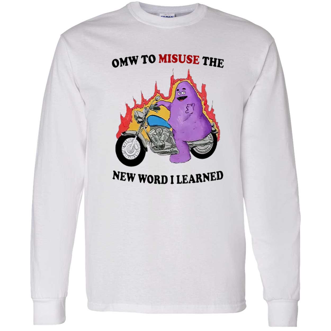 Grimace Omw To Misuse The New Word I Learned Shirt Grimace Omw To Misuse The New Word I Learned Shirt