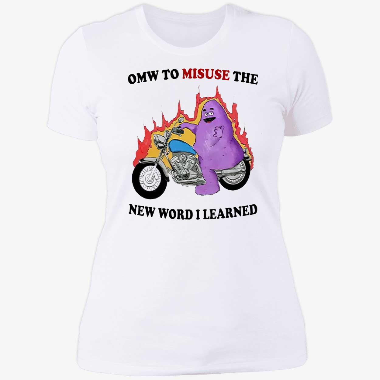 Grimace Omw To Misuse The New Word I Learned Shirt Grimace Omw To Misuse The New Word I Learned Shirt