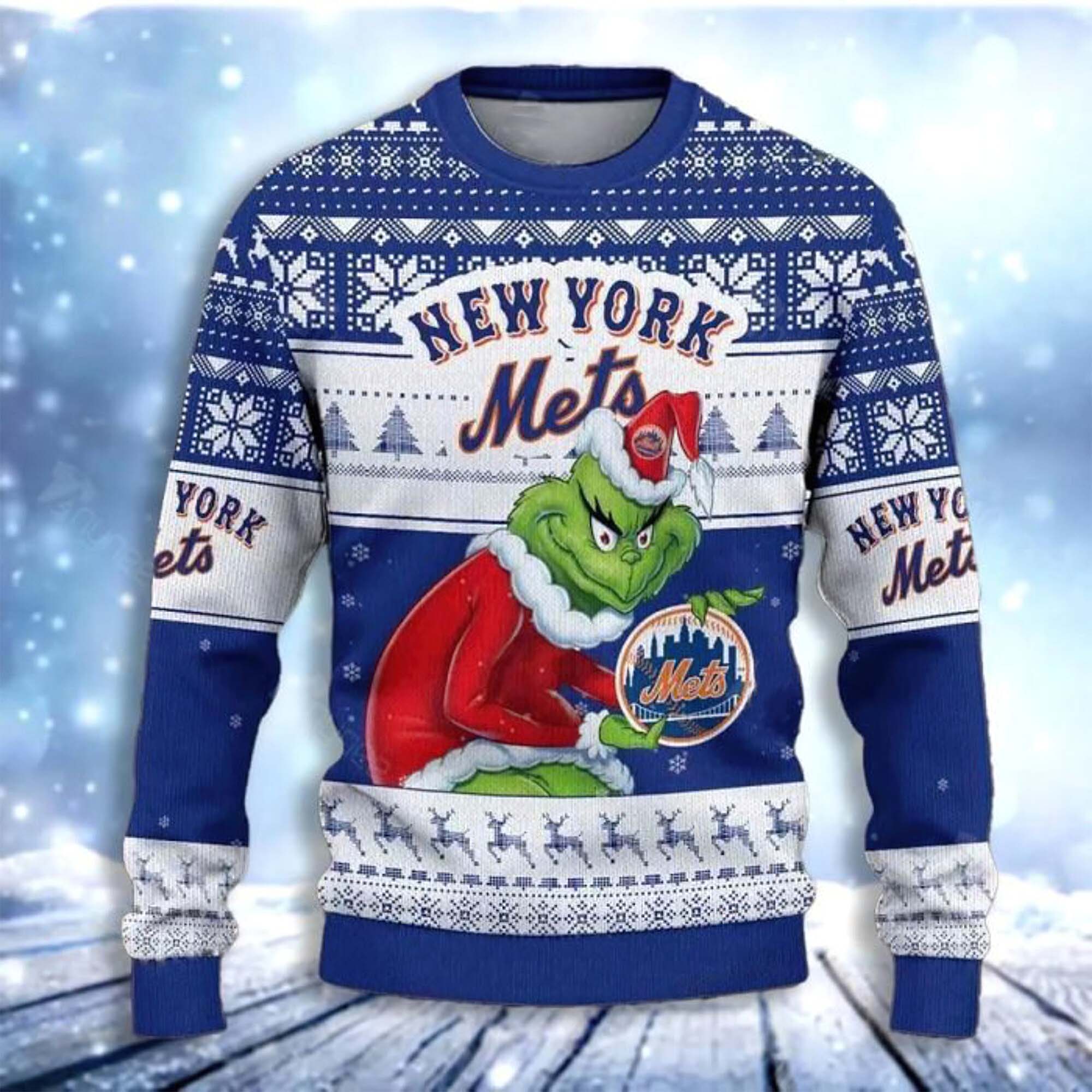 Grinch New York Mets Christmas Sweater Grinch New York Mets Christmas Sweater
