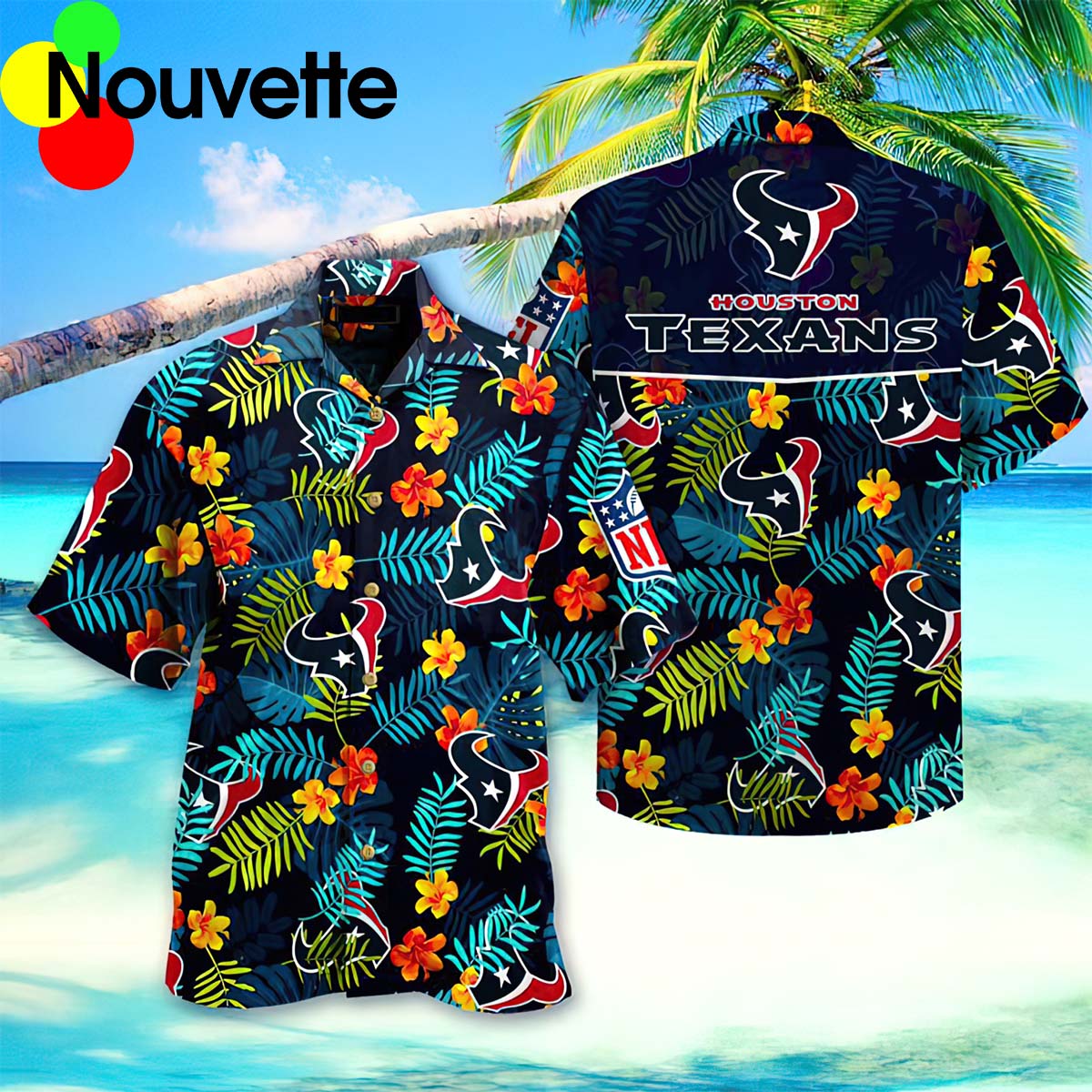 Houston Texans Summer Flower Hawaiian Shirt Houston Texans Summer Flower Hawaiian Shirt