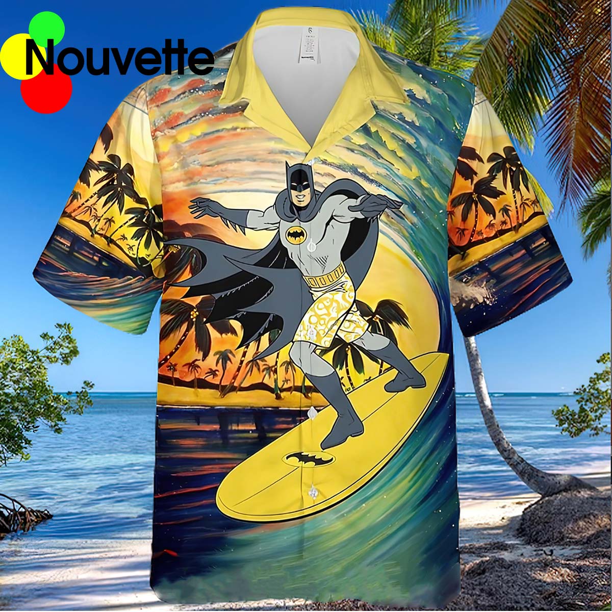 Batman Surfing Hawaiian Shirt Batman Surfing Hawaiian Shirt