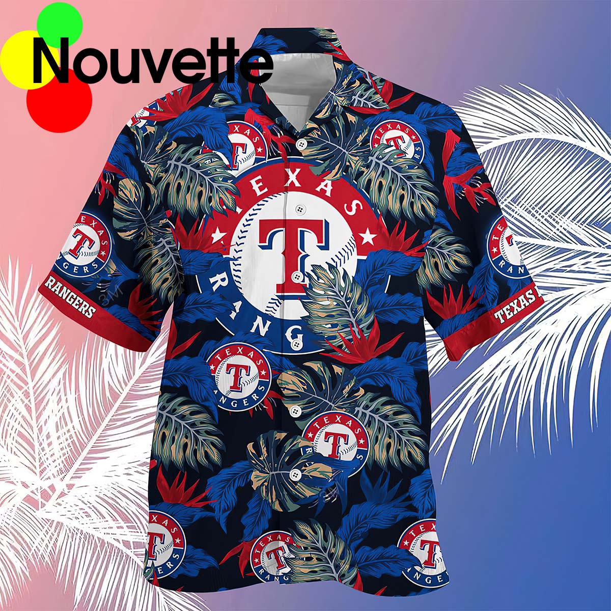 Stress Blessed And Texas Rangers Obsessed Hawaiian Shirt