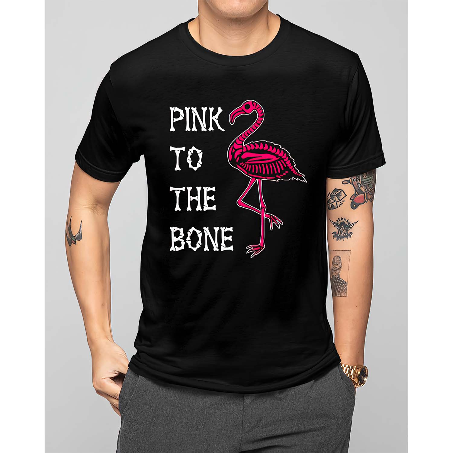 Pink To The Bone Flamingo Shirt Pink To The Bone Flamingo Shirt