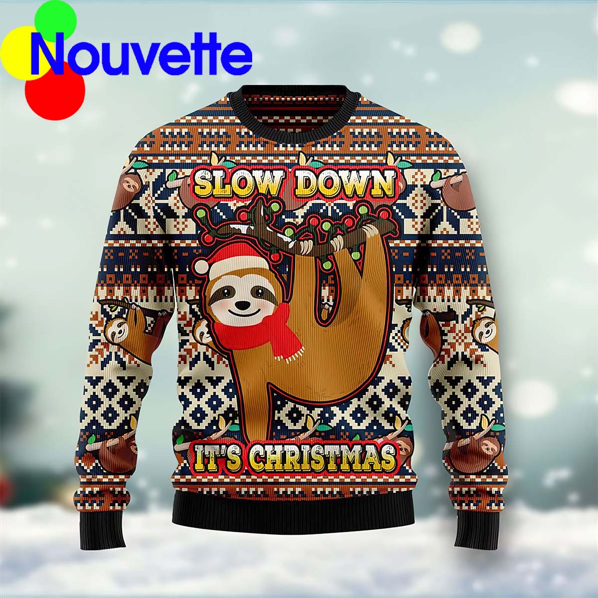 Sloth Slow Down It’S Christmas Sweater Sloth Slow Down It’S Christmas Sweater