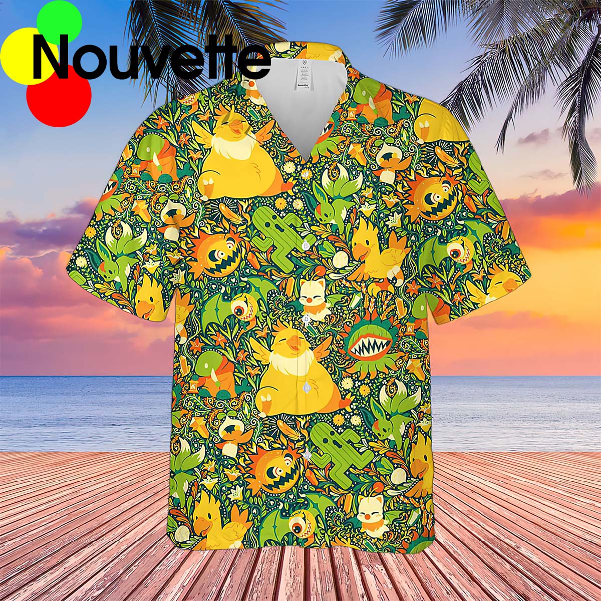 Final Fantasy Pattern Hawaiian Shirt Final Fantasy Pattern Hawaiian Shirt