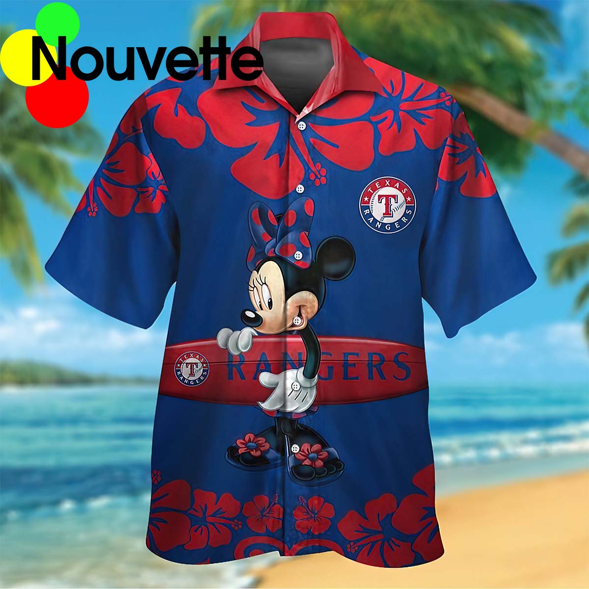 Texas Rangers M*Ckey Hawaiian Shirt Texas Rangers M*Ckey Hawaiian Shirt