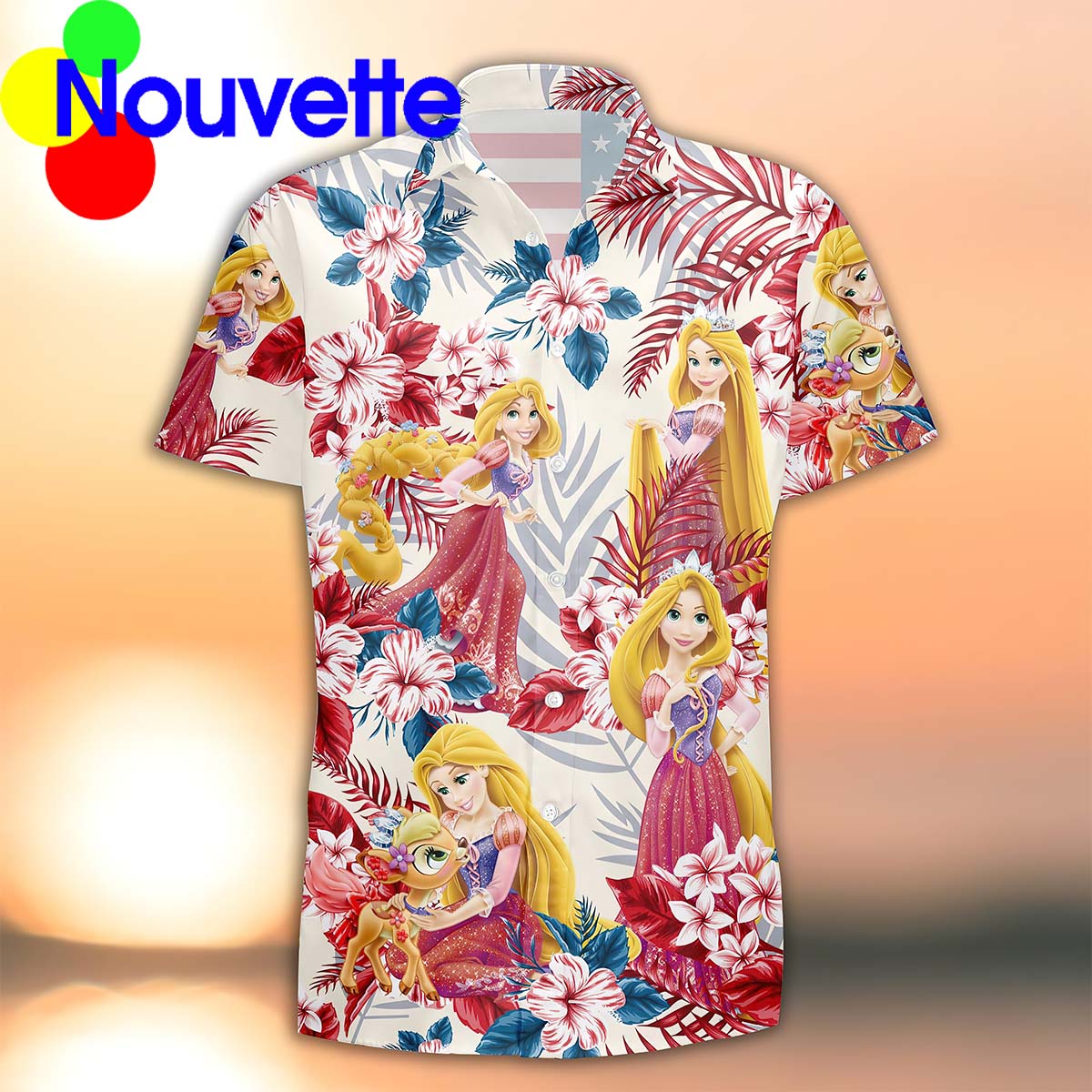 Tangled Rapunzel Blue Red 4Th July Independence Day Hawaiian Shirt