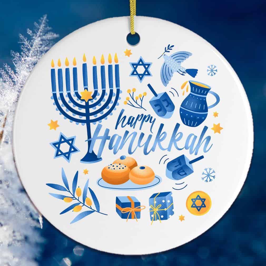 Happy Hanukkah Ornament Happy Hanukkah Ornament