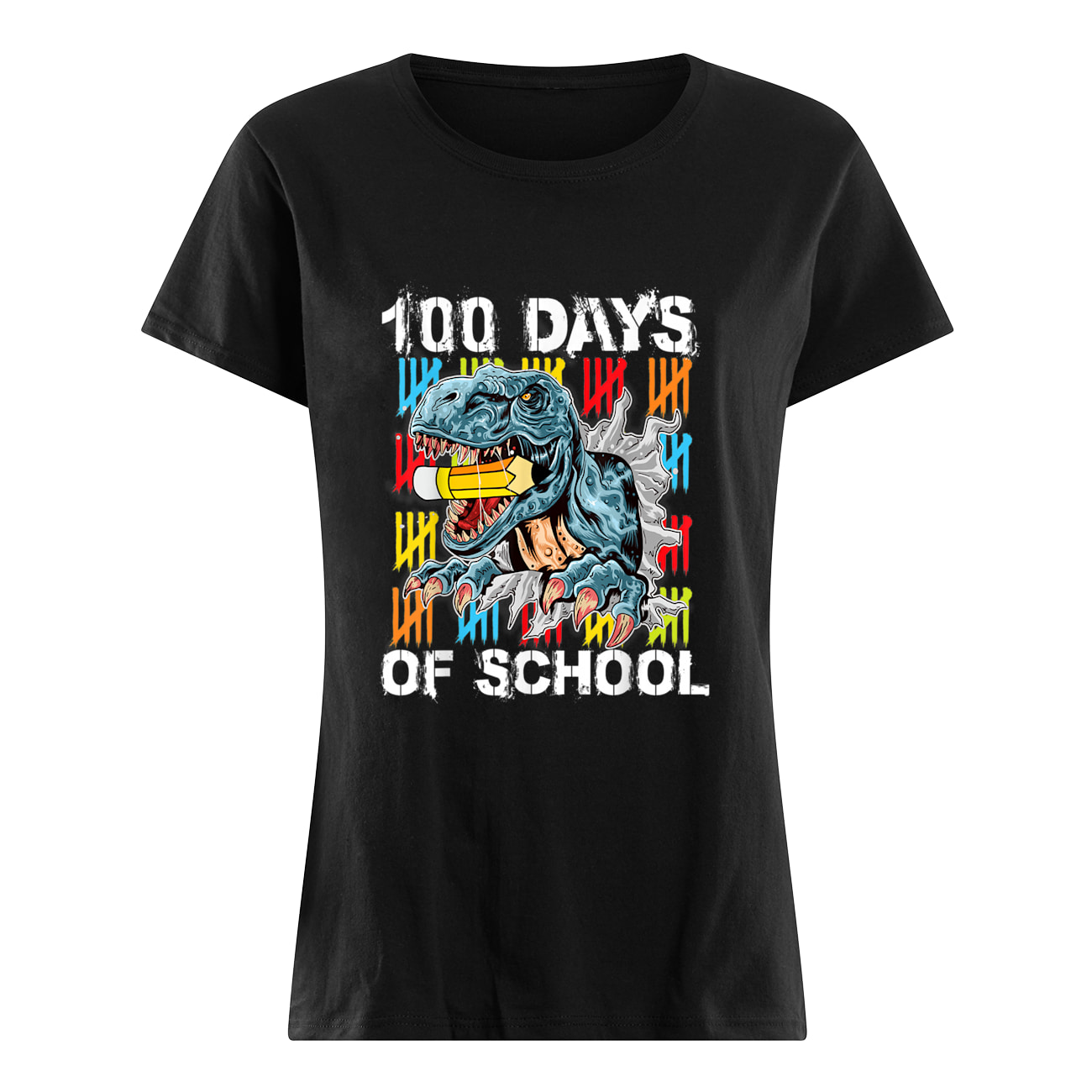 T-Rex 100 Days Of School Shirt T-Rex 100 Days Of School Shirt