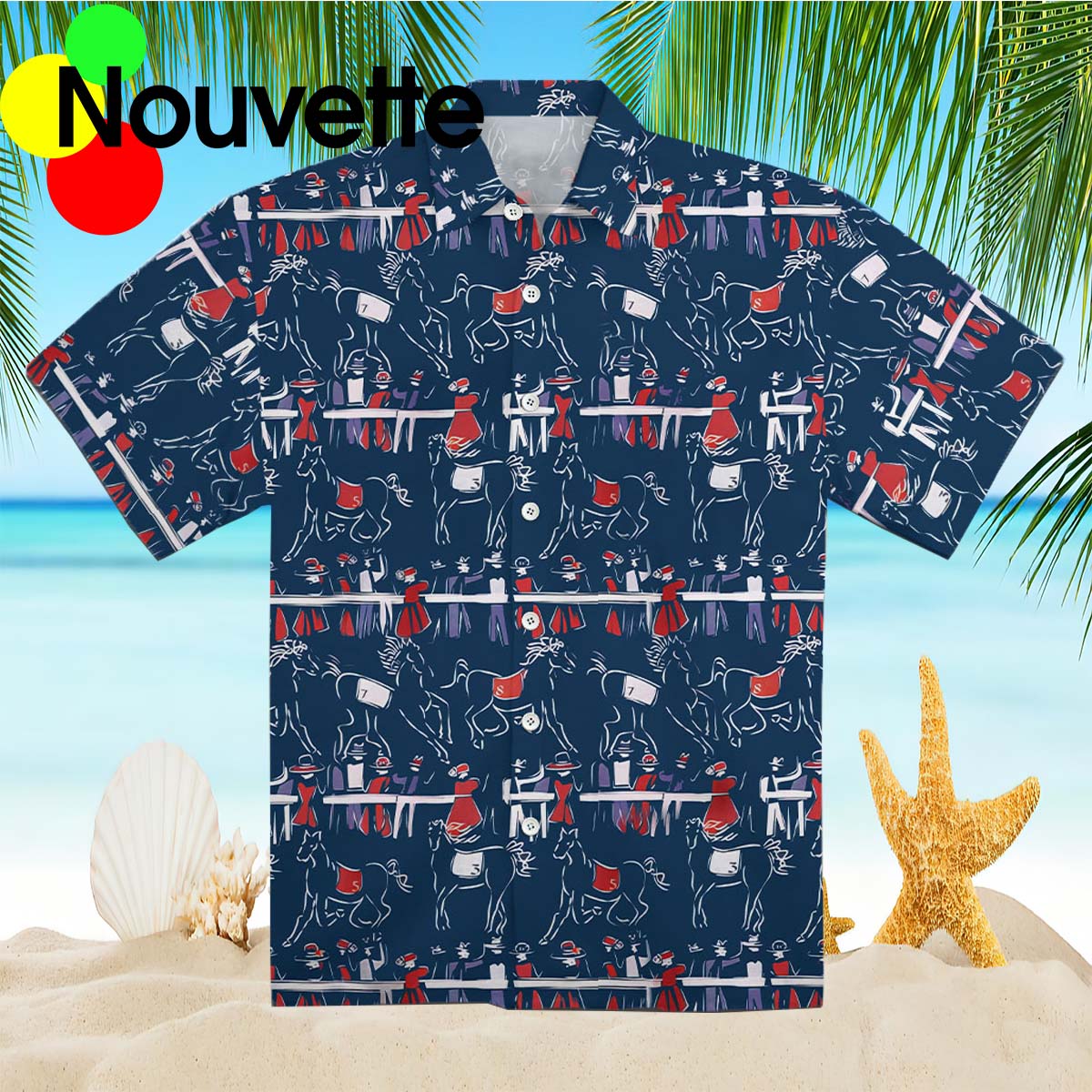 Horse Racing Tropical Hawaiian Shirt Horse Racing Tropical Hawaiian Shirt