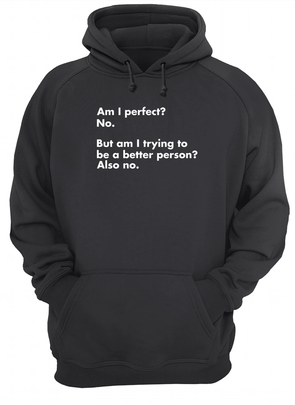 Am I Perfect No But Am I Trying To Be A Better Person Also No Shirt Am I Perfect No But Am I Trying To Be A Better Person Also No Shirt