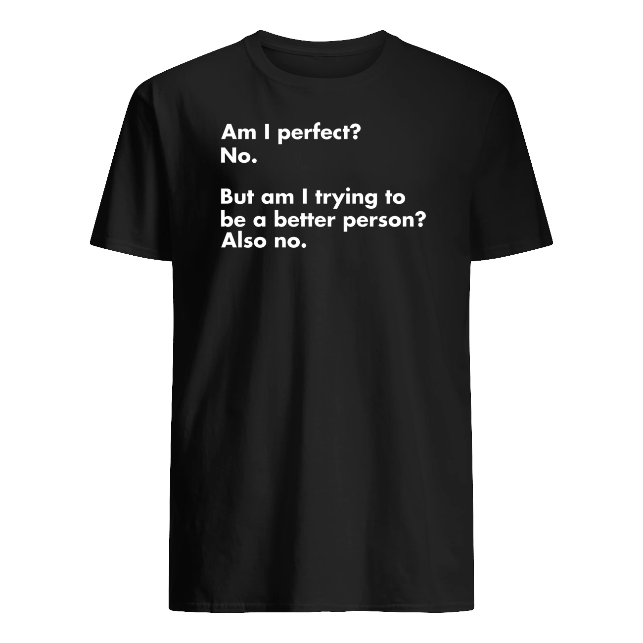 Am I Perfect No But Am I Trying To Be A Better Person Also No Shirt Am I Perfect No But Am I Trying To Be A Better Person Also No Shirt