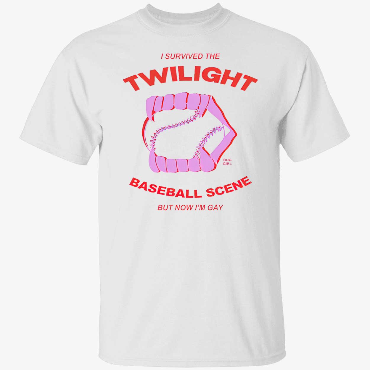 I Survived The Twilight Baseball Scene But Now I’M Gay Shirt