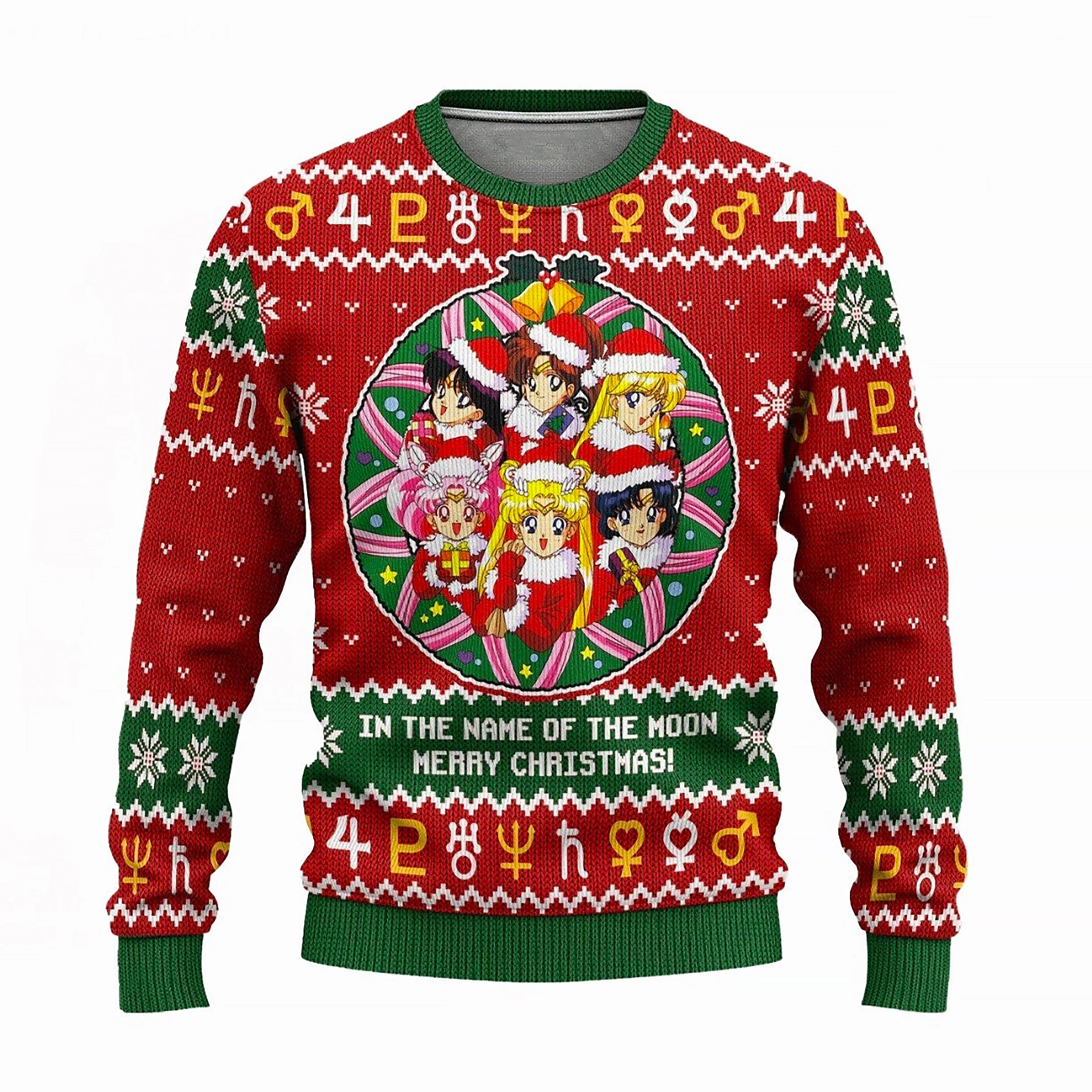 Sailor Moon In The Name Of The Moon Christmas Sweater