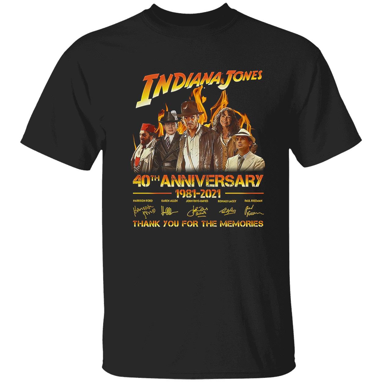 Indiana Jones 40Th Anniversary 1981-2021 Memories Shirt Indiana Jones 40Th Anniversary 1981-2021 Memories Shirt