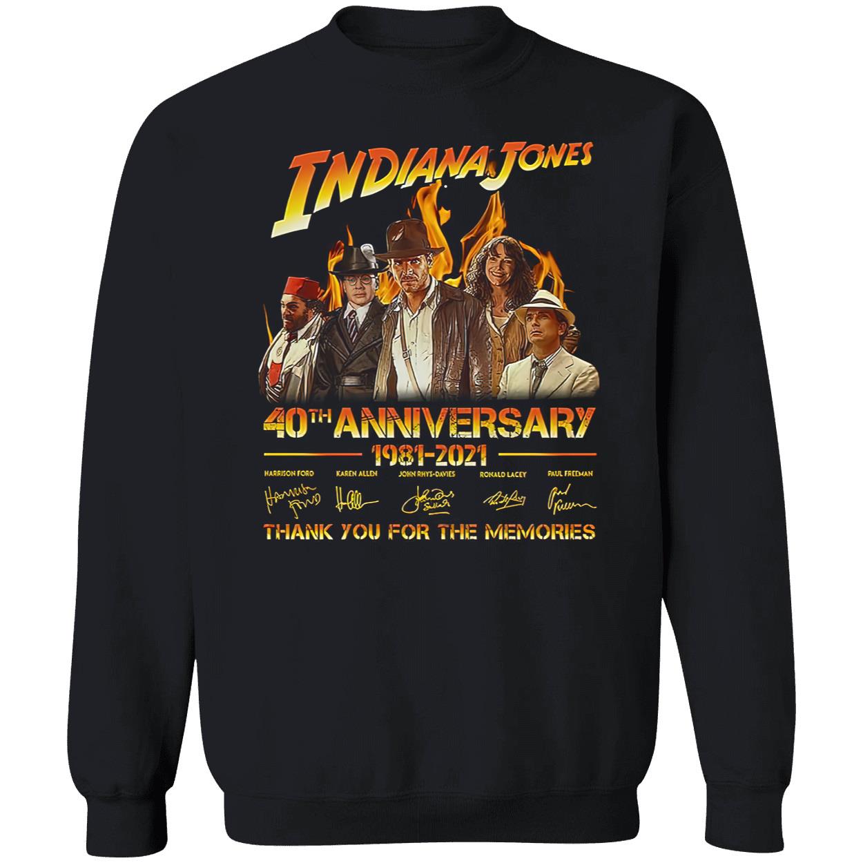 Indiana Jones 40Th Anniversary 1981-2021 Memories Shirt Indiana Jones 40Th Anniversary 1981-2021 Memories Shirt
