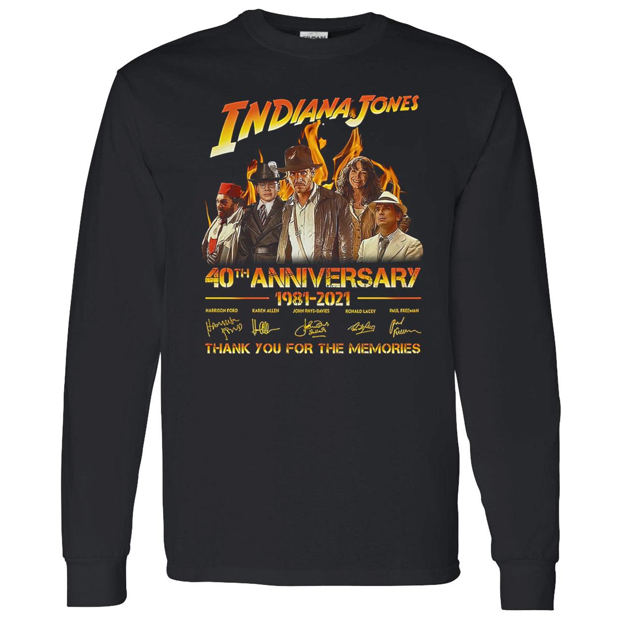 Indiana Jones 40Th Anniversary 1981-2021 Memories Shirt Indiana Jones 40Th Anniversary 1981-2021 Memories Shirt
