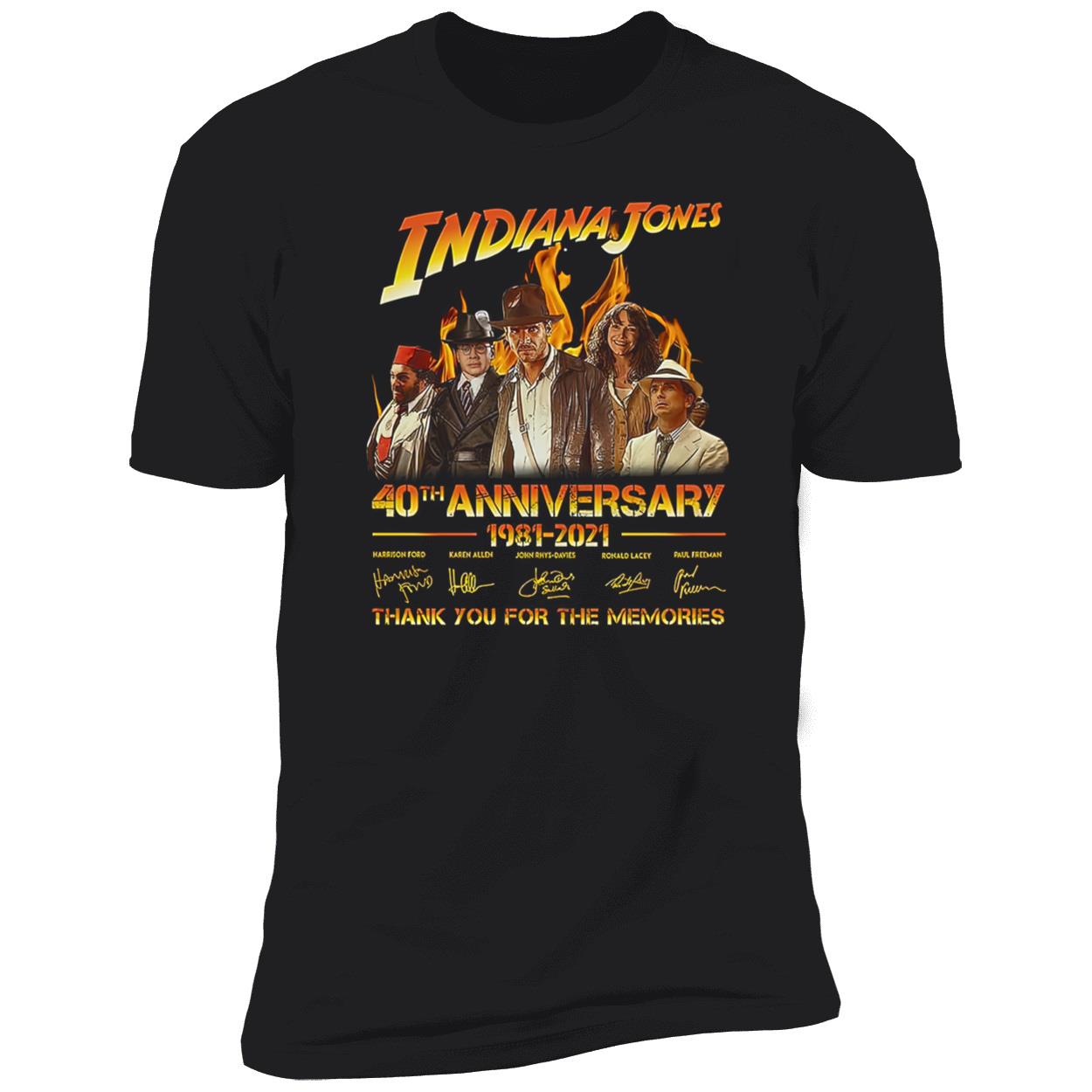 Indiana Jones 40Th Anniversary 1981-2021 Memories Shirt Indiana Jones 40Th Anniversary 1981-2021 Memories Shirt