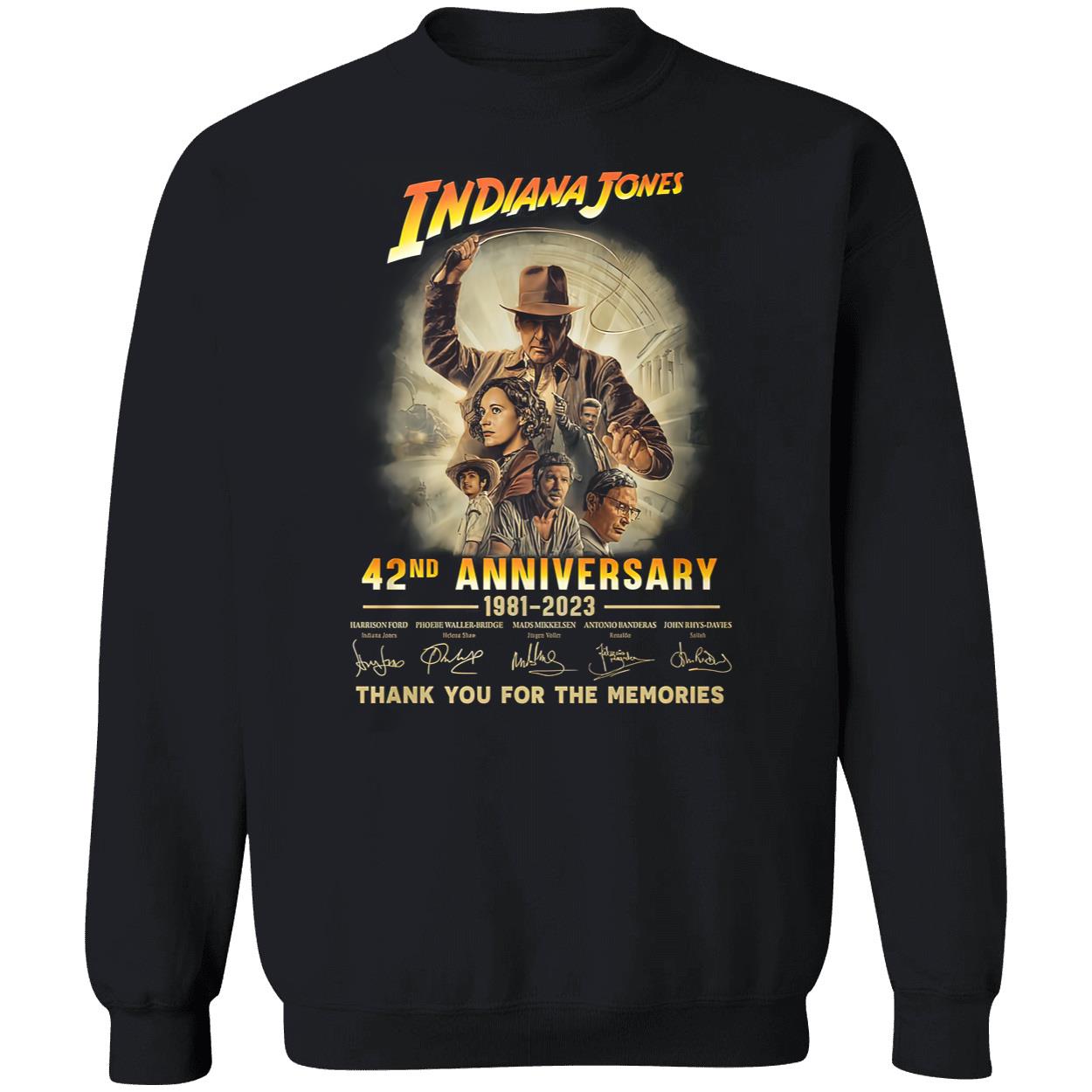 Indiana Jones 40Th Anniversary 1981-2023 Shirt Indiana Jones 40Th Anniversary 1981-2023 Shirt