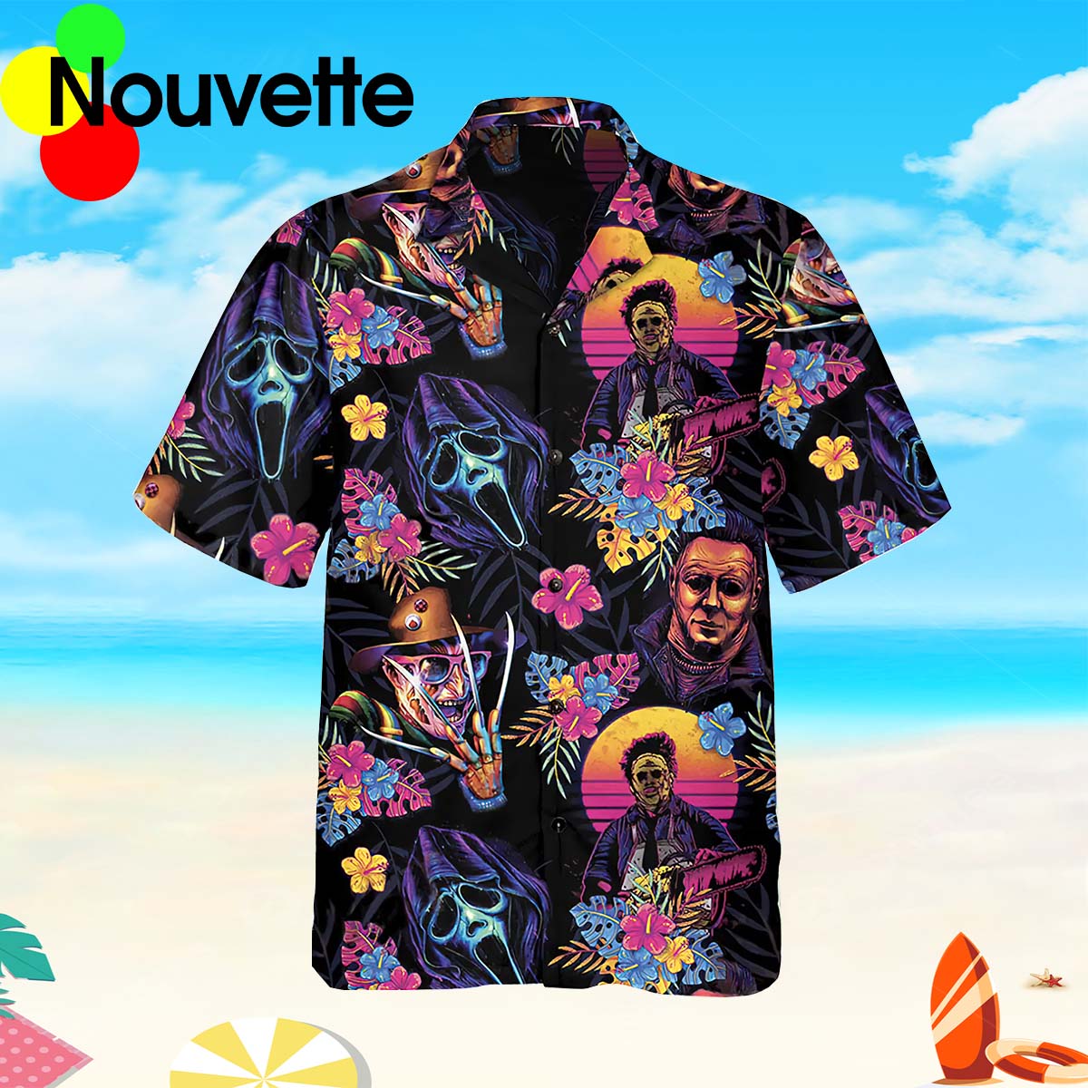 Horror Movie Retro Hawaiian Shirt Horror Movie Retro Hawaiian Shirt