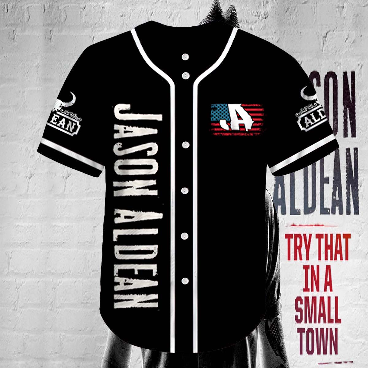 Jason Aldean Try That In A Small Town Baseball Jersey Jason Aldean Try That In A Small Town Baseball Jersey