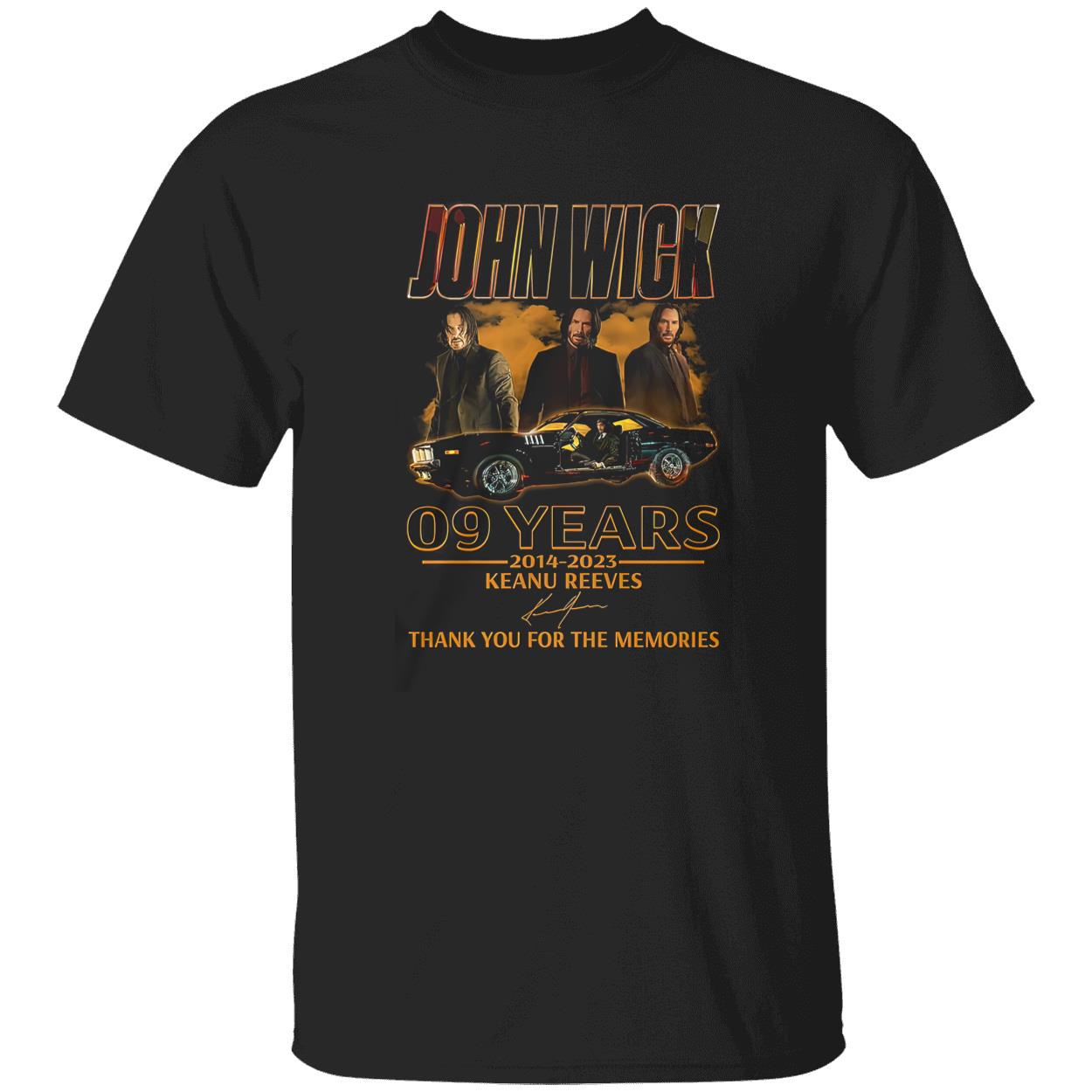 John Wick 09 Years 2014-2023 Keanu Reeves Thank You For The Memories Shirt John Wick 09 Years 2014-2023 Keanu Reeves Thank You For The Memories Shirt