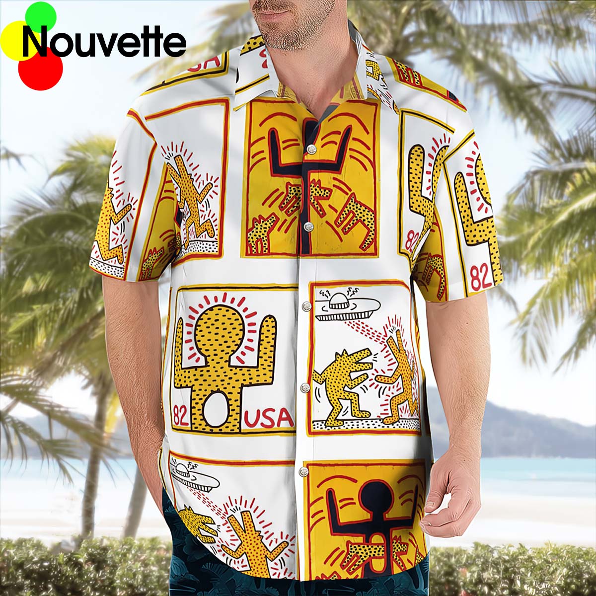 Keith Haring 82 Hawaiian Shirt Keith Haring 82 Hawaiian Shirt