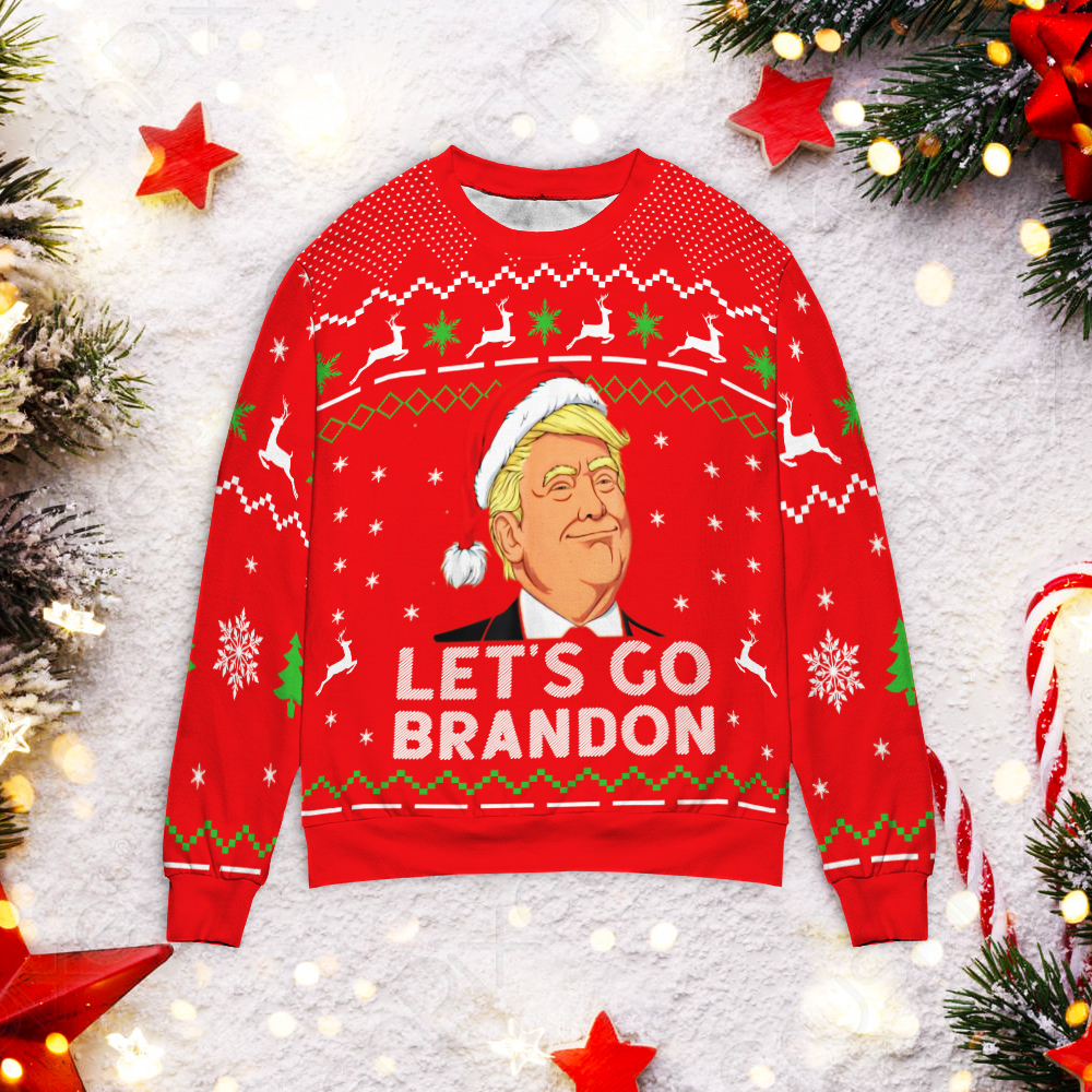 Trump Let’S Go Brandon Christmas Sweater Trump Let’S Go Brandon Christmas Sweater