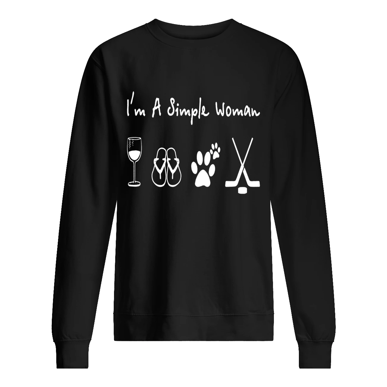 I’M A Simple Woman Wine Flop Dog And Hockey Shirt I’M A Simple Woman Wine Flop Dog And Hockey Shirt
