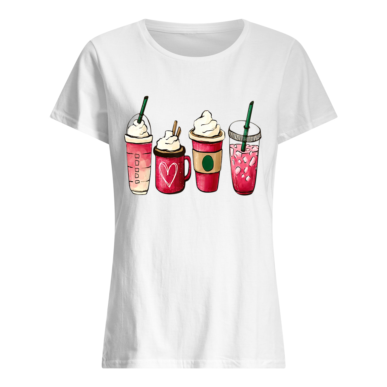 Valentine Coffee Lover Heart Latte Iced Coffee Shirt Valentine Coffee Lover Heart Latte Iced Coffee Shirt