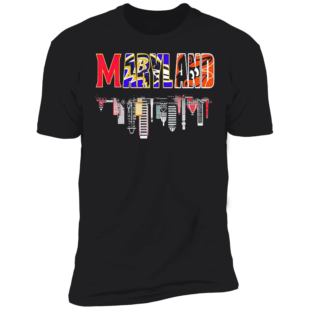 Maryland Orioles Ravens Commanders Skyline Shirt Maryland Orioles Ravens Commanders Skyline Shirt